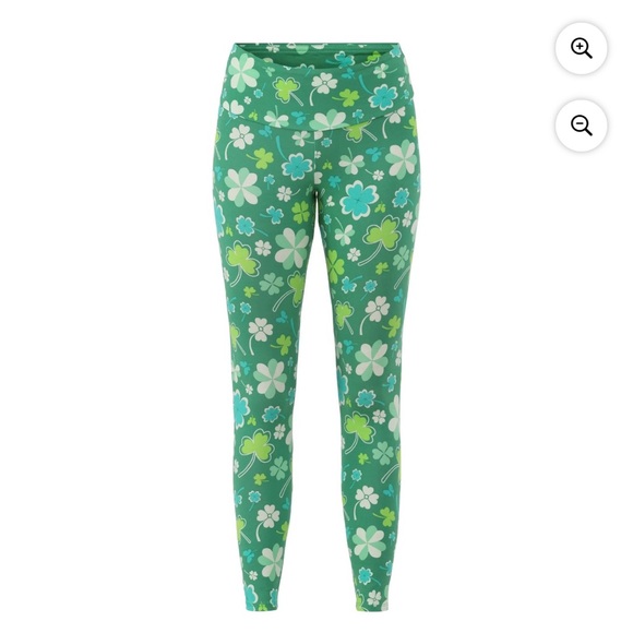 Shamrock Clover Print Leggings Size L NEW - Picture 5 of 5